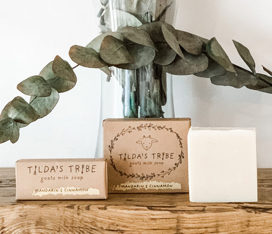 Mandarin & Cinnamon Handmade Natural Goats Milk Soap
